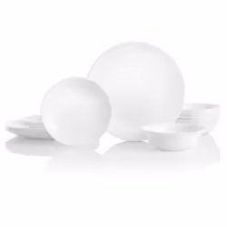 Corelle Livingware 18-Piece Dinnerware Set  Winter Frost White  Servic