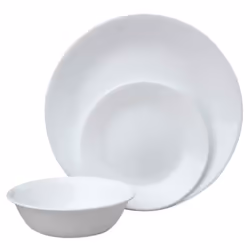 Corelle Livingware 18-Piece Dinnerware Set  Winter Frost White  Servic