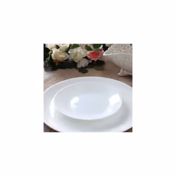 Corelle 3120AB Vitrelle Glass 12-Piece Winter Frost Chip and Break Resistant Dinner Set, White