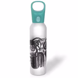 Pyrex 17.5-Oz Color Changing Glass Water Bottle with Silicone Coating