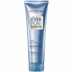 L'Oreal Paris Sulfate Free Shampoo for Curly Hair Lightweight Anti-Frizz Hair Care with Coconut Oil EverPure 8.5 Fl Oz Pa ...