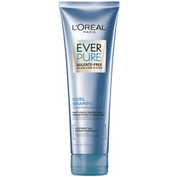 L'Oreal Paris Sulfate Free Shampoo for Curly Hair  Lightweight  Anti-Frizz Hair Care with Coconut Oil  EverPure  8.5 Fl Oz Packaging May Vary