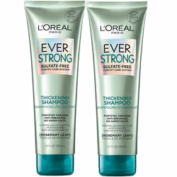 L'Oreal Paris EverStrong Thickening Sulfate Free Shampoo  Thickens + Strengthens  For Thin  Fragile Hair  with Rosemary Leaf  ...