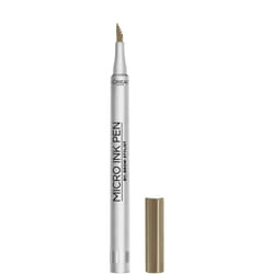 L'Oreal Paris Micro Ink Pen by Brow Stylist  Longwear Brow Tint  Hair-Like Effect  Up to 48HR Wear  Precision Comb Tip  Blonde  0.033 fl; oz.