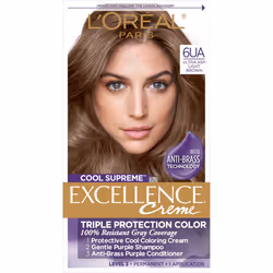 L'Oreal Paris Excellence Cool Supreme Permanent Hair Color  Ash  100 Percent Gray Coverage Hair Dye  Anti-Brass regimen inclu ...