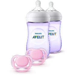 Philips Avent Natural Baby Bottle Purple Gift Set  SCD113/23