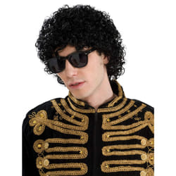 Forum Novelties mens 80's to the Maxx Short Black Pop Star Afro Wig Party Supplies  Black  One Size US