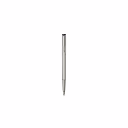 Parker Vector Premium Shiny Stainless Steel Chiselled Blue Rollerball Pen