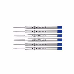 Parker Ball Point Pen Refills Medium Point Blue Ink 6Pack 3032631