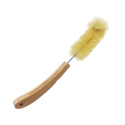 Lola Products Bamboo Bottle Brush  Ergonomic Durable Bamboo Handle  Non Scratch  Easy Storage  Bristles Made from Recycled Soda/Water Bottles - 1 Pack