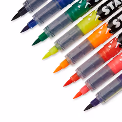 Sharpie 1779005 permanent marker Brush tip Black, Blue, Green, Orange, Pink, Purple, Red, Yellow 8 pc(s)