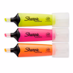Sharpie 1912767 permanent marker Chisel tip Assorted colours 3 pc(s)