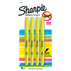 SHARPIE ACCENT Highlighter  Pocket Highlighter Narrow Chisel  4-Carded  Fluorescent Yellow 1908050