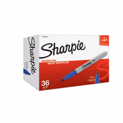 Sharpie 1920932, Blue, Fine tip, Blue, Grey, Plastic, Box, 36 pc(s)
