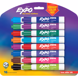 EXPO 1927526, 16 pc(s), Assorted colours, Chisel tip, Blister