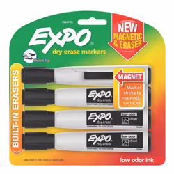 EXPO 1944729, 4 pc(s), Black, Chisel tip, Blister