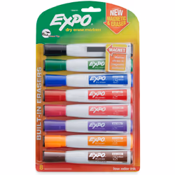 EXPO 1944741, 8 pc(s), Assorted colours, Chisel tip, Blister
