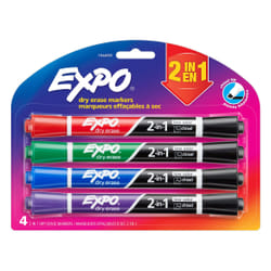 EXPO 2-in-1 marker 4 pc(s) Chisel tip Assorted colours
