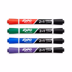 EXPO 2-in-1 marker 4 pc(s) Chisel tip Assorted colours