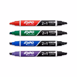 EXPO 2-in-1 marker 4 pc(s) Chisel tip Assorted colours