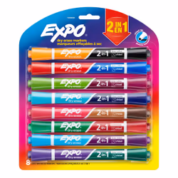 EXPO 1944658, 8 pc(s), Assorted colours, Chisel tip, Blister