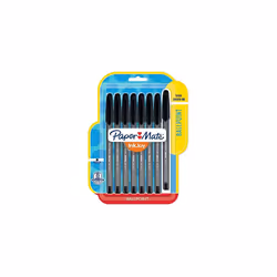 Paper Mate InkJoy 100ST Ballpoint Stick Pens  Medium Point  Black Ink  Pack of 8
