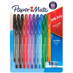 Papermate 1945932, Clip, Stick ballpoint pen, Assorted colours, 18 pc(s), Medium