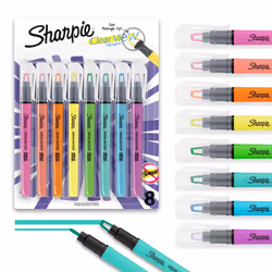 Sharpie 1966798, 8 pc(s), Assorted colours, Chisel tip, Assorted colours, Blister