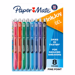Papermate Inkjoy, Retractable gel pen, Assorted colours, Assorted colours, Fine, Round, Ambidextrous