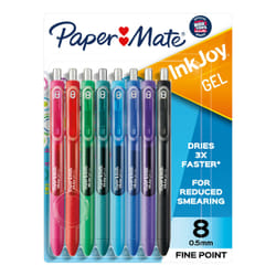 Papermate Inkjoy Retractable gel pen Fine Assorted colours 8 pc(s)