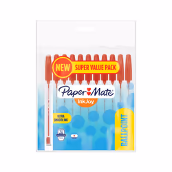 Paper Mate InkJoy 50ST Ballpoint Pens Medium Point (1.0mm) Red 10 Count