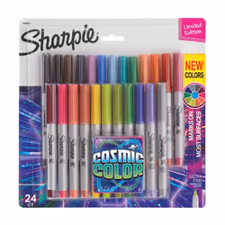 Sharpie Cosmic Color, Assorted colours, Fine tip, Assorted colours, Plastic, Metal, Paper, Plastic, Blister