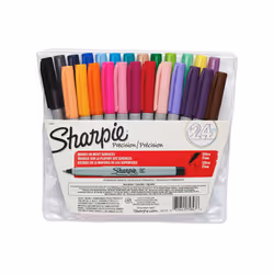 Sharpie Permanent Markers Ultra Fine Point Assorted Colors 24-Count
