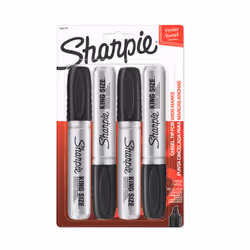 Sharpie 15661PP, Black, Chisel tip, Black, Grey, Plastic, Blister, 4 pc(s)