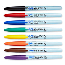 EXPO 16678B Vis-A-Vis Wet-Erase Overhead Transparency Markers, Fine Po