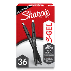 Sharpie S-Gel  Gel Pens  Medium Point 0.7mm  Black Ink Gel Pen  36 Count