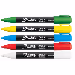 Sharpie 2103011 chalk marker Blue, Green, Red, White, Yellow 5 pc(s)