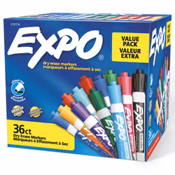 EXPO 2135174, 36 pc(s), Assorted colours, Chisel tip, Box