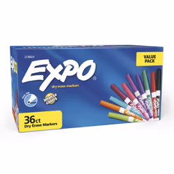 EXPO 2138424, 36 pc(s), Assorted colours, Fine tip, Box
