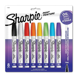 Sharpie Oil-Based Paint Markers Fine Point Assorted Colors 8 Pack