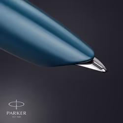 Parker 51 Fountain Pen Teal Blue Barrel with Chrome Trim Fine Nib with