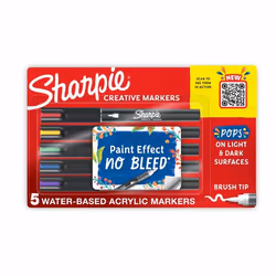 Sharpie 2196904, 5 pc(s), Blue, Green, Orange, Purple, Red, Yellow, Brush tip, Multicolour, Water-based ink