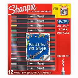 Sharpie 2196907, 5 pc(s), Blue, Green, Orange, Purple, Red, Yellow, Brush tip, Multicolour, Water-based ink