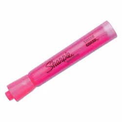 Tank Style Highlighters, Pink Ink, Chisel Tip, Pink Barrel, Dozen