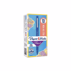 Paper Mate Flair Felt Tip Pens  0.7mm  Medium Point  12-Count (Blue)