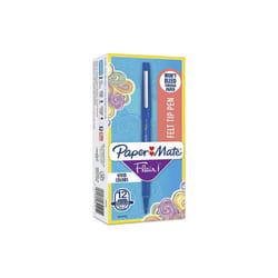 Paper Mate Flair Felt Tip Pens  0.7mm  Medium Point  12-Count (Blue)