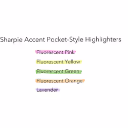 SHARPIE 27009 Pocket Style Highlighters  Chisel Tip  Fluorescent Pink  Box of 12