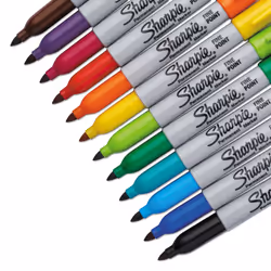 Sharpie 30072 Fine Point Permanent Marker Assorted 12/Set