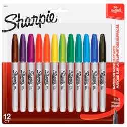 Sharpie 30075PP, Assorted colours, Fine tip, Assorted colours, Plastic, Blister, 12 pc(s)