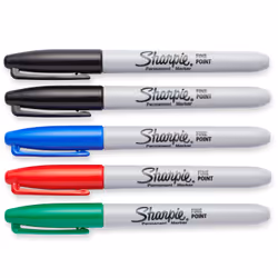 Sharpie 30653PP permanent marker Fine tip Black, Blue, Green, Red 5 pc(s)